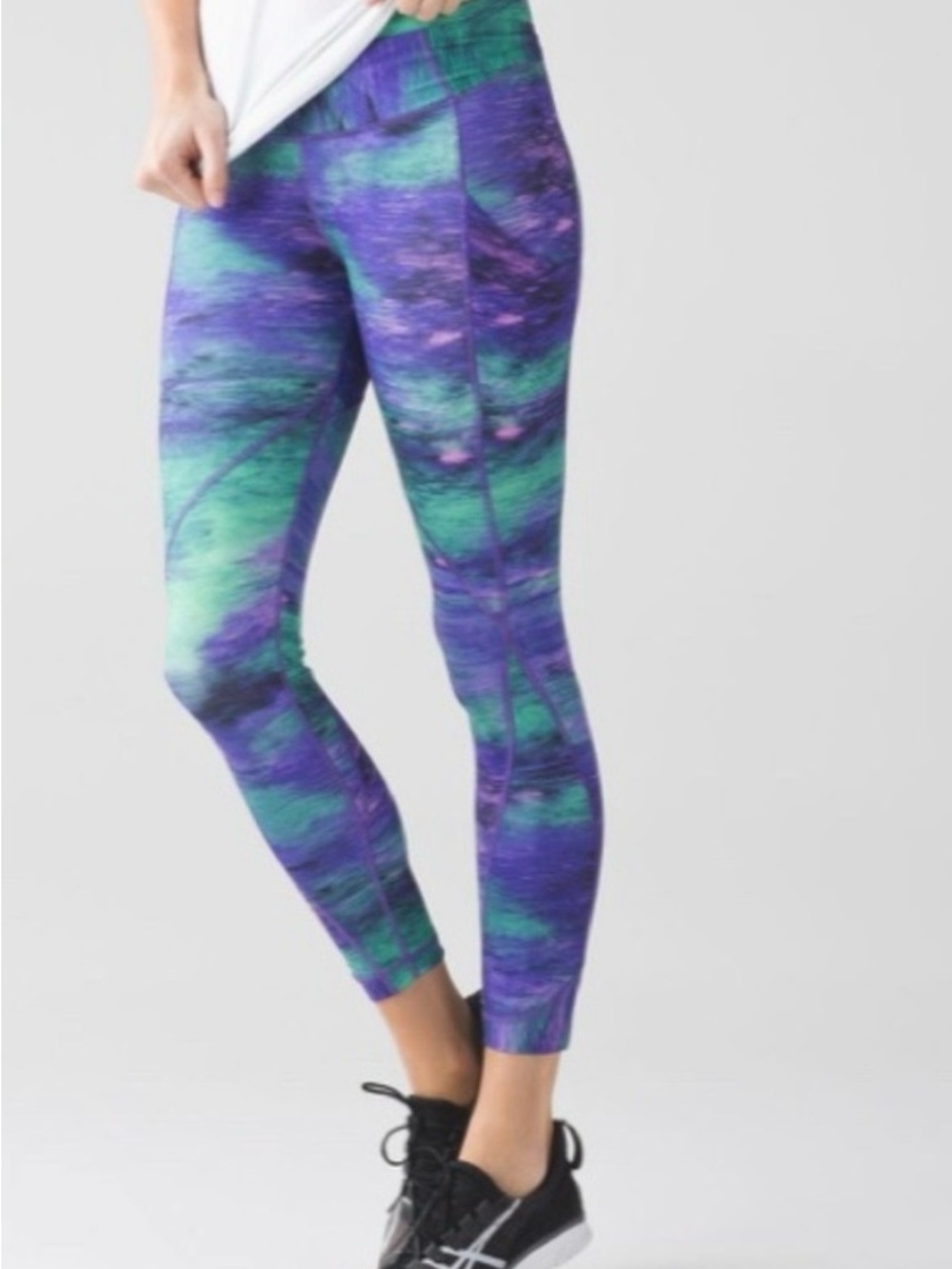 lululemon athletica Purple & Green Rio Nights Leggings 6